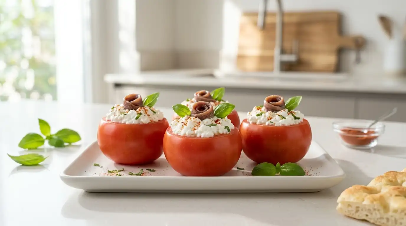 Pomodori Ripieni con Fiocchi di Latte e Acciughe: Ricetta Estiva