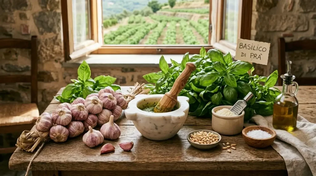 il basilico di pra nel pesto genovese