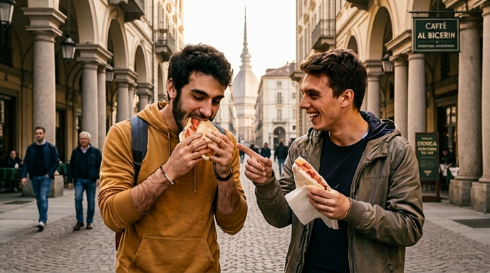 Tramezzino on the street in Italy - everyday Italian snack culture