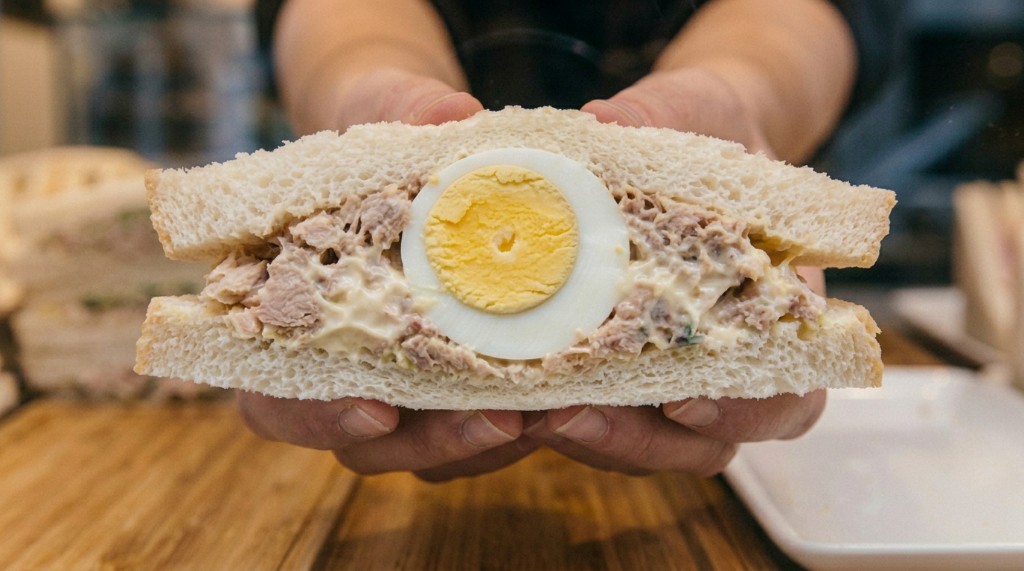 Tuna tramezzino with egg - as at Pesto Store Sofia